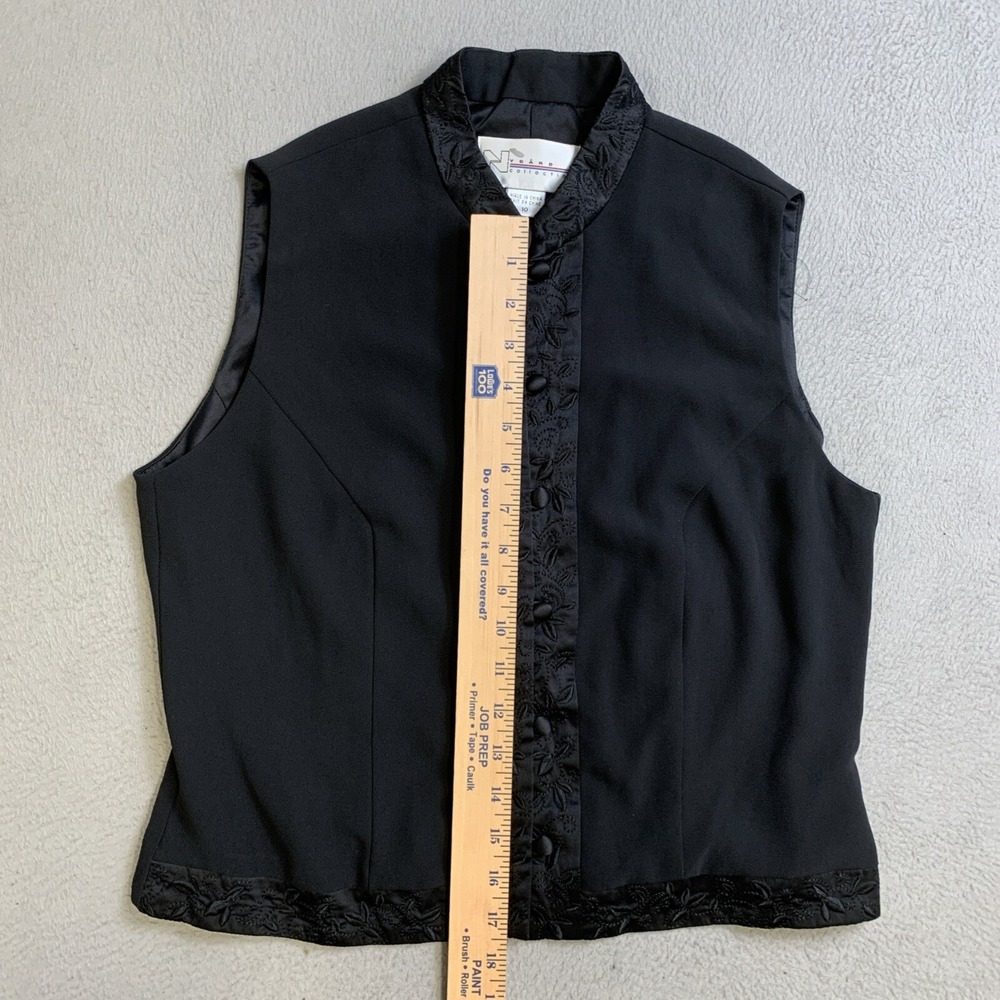 NYGARD Collection Vest Women's Size 10 Black Buttons Polyester RN 54365 - Picture 4 of 13